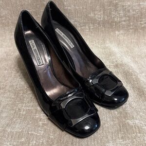 Via Spiga Black Patent Leather Heels